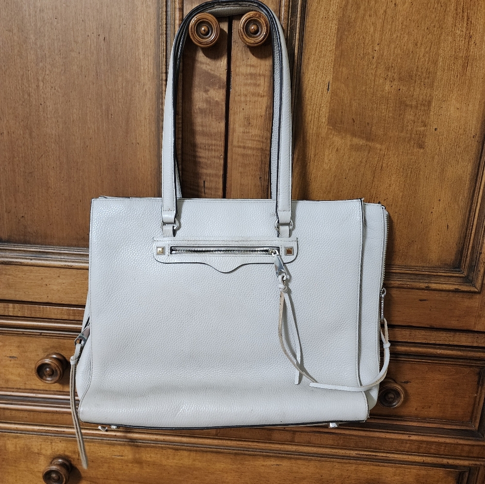 Rebecca Minkoff White Leather Tote Bag